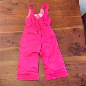 Obermeyer girls pink snow pants size 3 I-Grow EUC